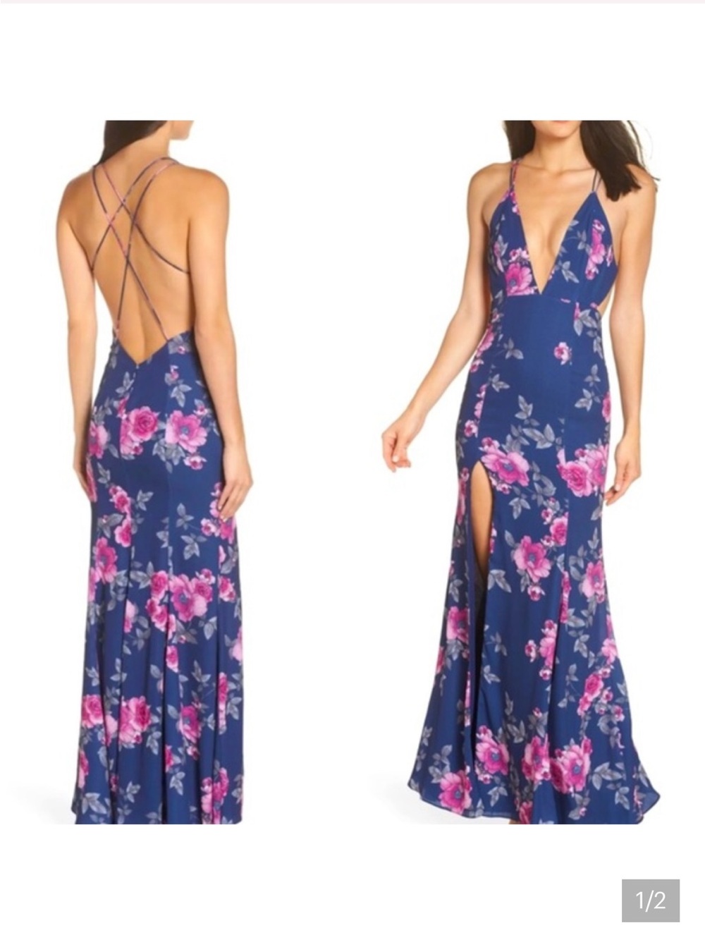 Fame and Partners Rowan Gown in Midnight Flower